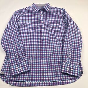 Hickey Freeman New York Medium Purple Mens Button Front Long Sleeve Dress Shirt